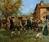 Raffaelo Sorbi Il gioco della morra painting